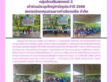 กลุ่มส่งเสริมสหกรณ์ 3 เข้าร่วมประชุมใหญ่สามัญประจำปี 2568 ... พารามิเตอร์รูปภาพ 11